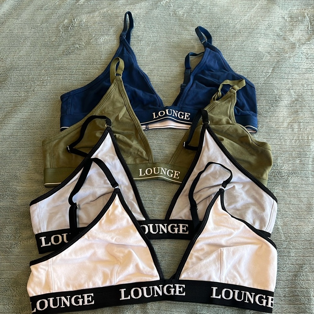 Lounge Underwear Set of 4 Triangle Bras - Like New Size Large